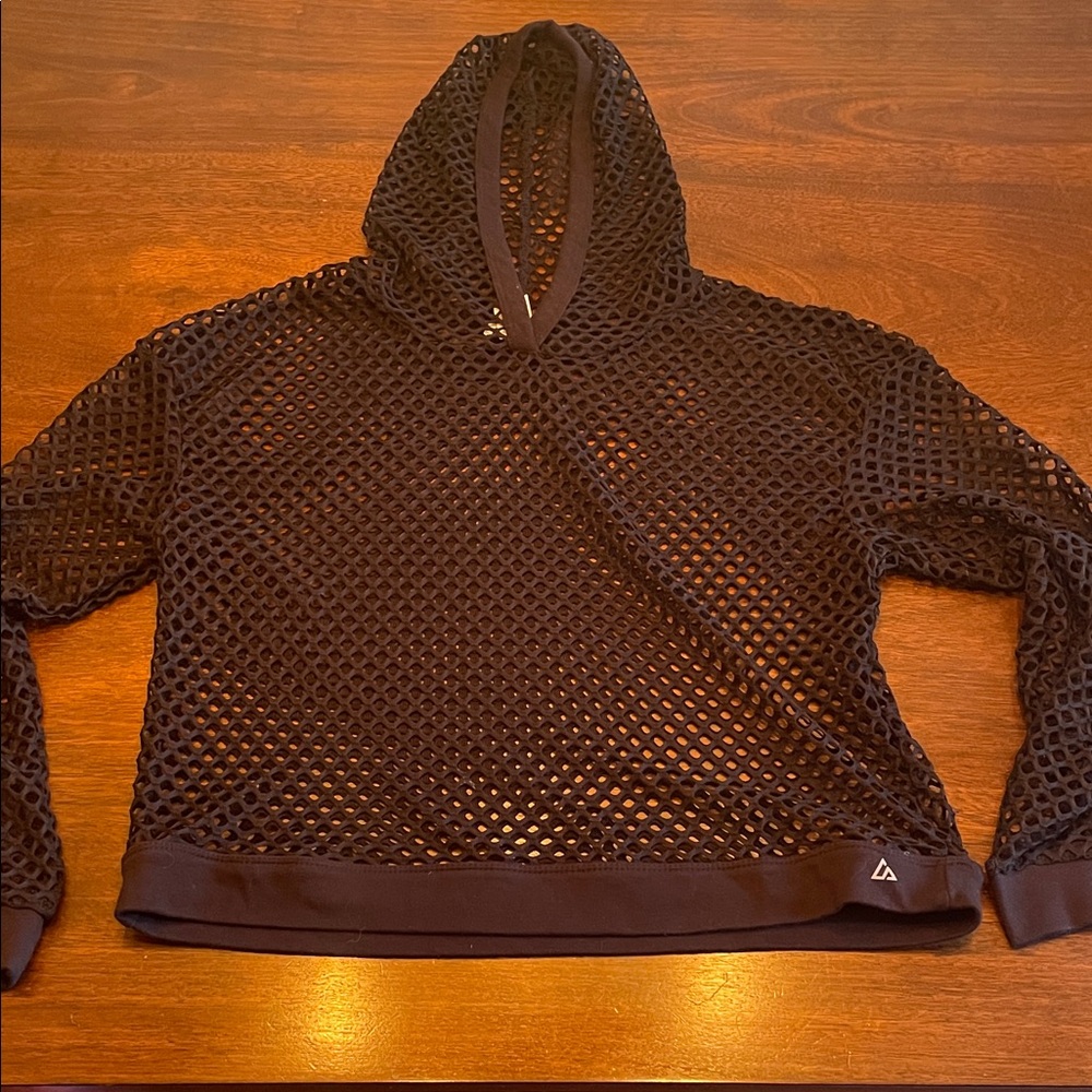 Luna Peak Black Mesh Hoodie Medium